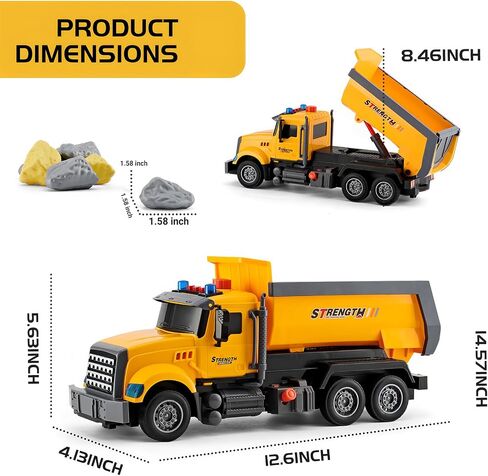 Large Dinosaur Transport Truck Toys for 3 4 5 6 7 8 Year Old Boys, Truck with Loading Crane,Lights and Sounds Vehicles Toy for Kids Childs Toddlers Christmas Birthday Gift in Kuwait