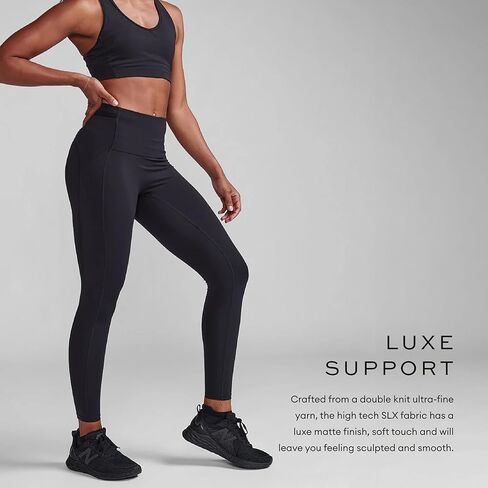 2XU Women's Form Stash Hi-Rise Compression Tight - Performance Activewear for Training, Improved Recovery - Black/Black in Kuwait