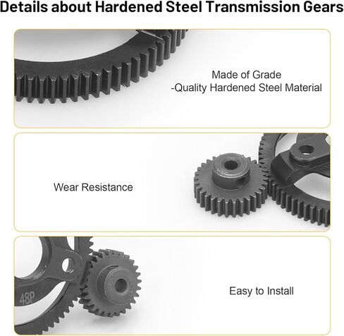 daitoku 48P 72T Hardened Steel Spur Gear Transmission Gears with 27T 28T 29T 30T Pinion Gear for Traxxas 2WD Slash Stampede Rustler 2WD Bandit VXL XL-5 F-150 SVT 1/10 RC Car in Saudi Arabia