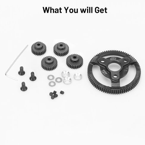 daitoku 48P 72T Hardened Steel Spur Gear Transmission Gears with 27T 28T 29T 30T Pinion Gear for Traxxas 2WD Slash Stampede Rustler 2WD Bandit VXL XL-5 F-150 SVT 1/10 RC Car in Saudi Arabia