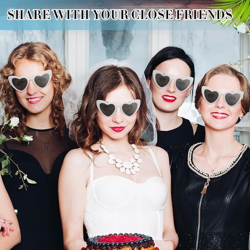 50 Pairs Heart Shaped Sunglasses Vintage Heart Sunglasses Bride Sunglasses Women's Sunglasses Retro Glasses for Wedding in Saudi Arabia