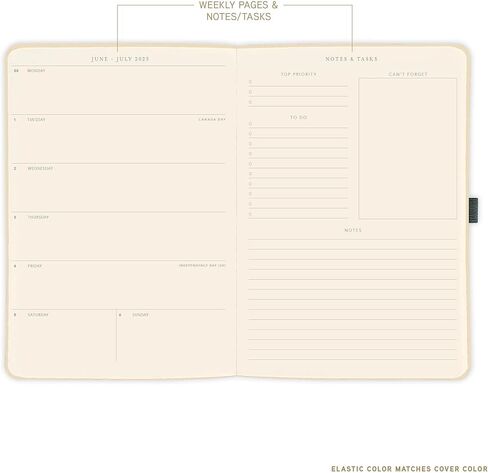 Graphique 2026 Apollo Business Planner | 18 Month Organizer, July 2025 - Dec. 2026 | Weekly & Monthly Spreads | To-Do List & Note Pages | Pen Loop | Vegan Leather | Sage Peanuts Typewriter | 6" x 8" in Kuwait