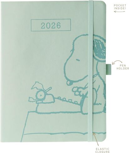 Graphique 2026 Apollo Business Planner | 18 Month Organizer, July 2025 - Dec. 2026 | Weekly & Monthly Spreads | To-Do List & Note Pages | Pen Loop | Vegan Leather | Sage Peanuts Typewriter | 6" x 8" in Kuwait