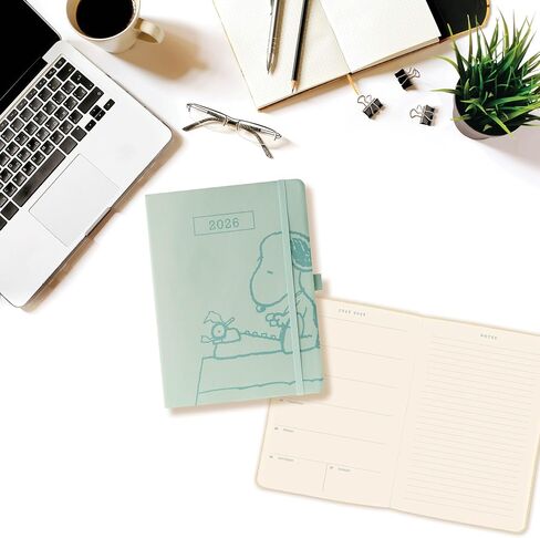 Graphique 2026 Apollo Business Planner | 18 Month Organizer, July 2025 - Dec. 2026 | Weekly & Monthly Spreads | To-Do List & Note Pages | Pen Loop | Vegan Leather | Sage Peanuts Typewriter | 6" x 8" in Kuwait