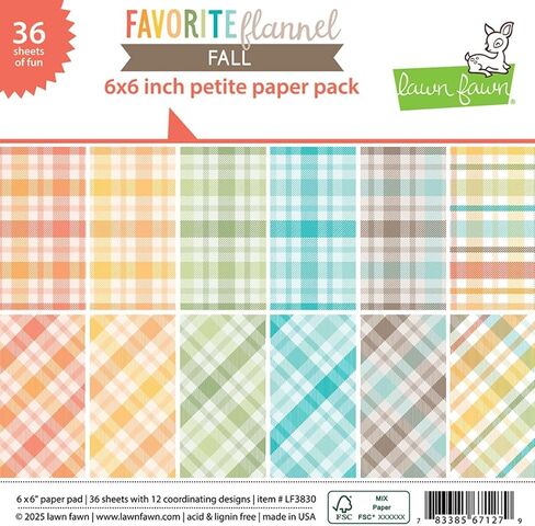 Lawn Fawn LF3830 مفضلة Flannel Fall Papite Pape Pack in Saudi Arabia