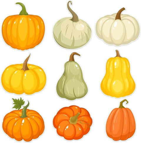 45 PCS Cumpkin Cutouts for Bulletin Board Decoration ، Autumn Pumpkins Cutouts Cumptin Cut Out in Saudi Arabia