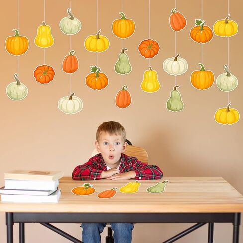 45 PCS Cumpkin Cutouts for Bulletin Board Decoration ، Autumn Pumpkins Cutouts Cumptin Cut Out in Saudi Arabia