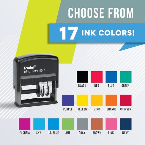 Infusion .375 x 1 Custom Message Dater Self-Inking Stamp (Choose from 17 Ink Colors) in Saudi Arabia
