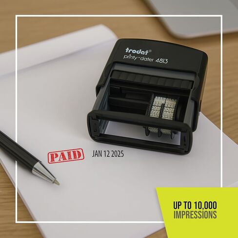 Infusion .375 x 1 Custom Message Dater Self-Inking Stamp (Choose from 17 Ink Colors) in Saudi Arabia