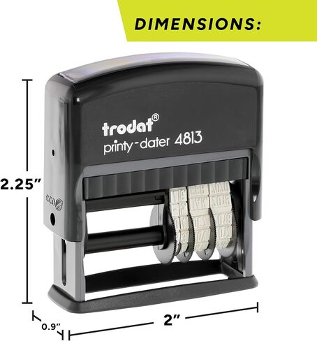 Infusion .375 x 1 Custom Message Dater Self-Inking Stamp (Choose from 17 Ink Colors) in Saudi Arabia