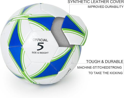 Aoneky Size 5 Traditional Soccer Ball - Ball Ships Deflated - Pump not Included in Saudi Arabia