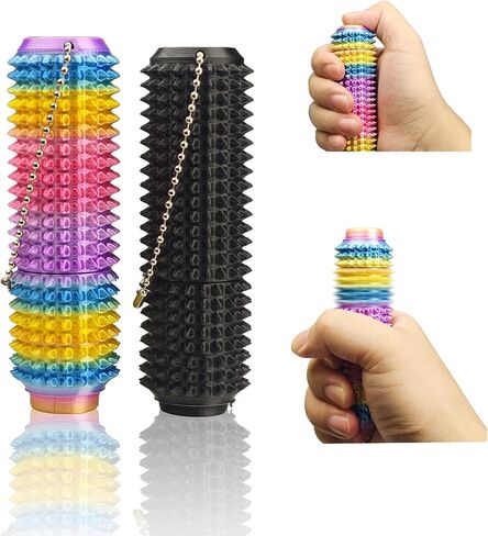 زر النقر ، المغازل ، لعبة Pain Stim Fidget ، تصميم 3 في 1 من Little Ouchies Fidget ، لعبة Mini تململ للبالغين ، مجموعة مفاتيح Grippie Stim Spiky لتخفيف القلق in Kuwait