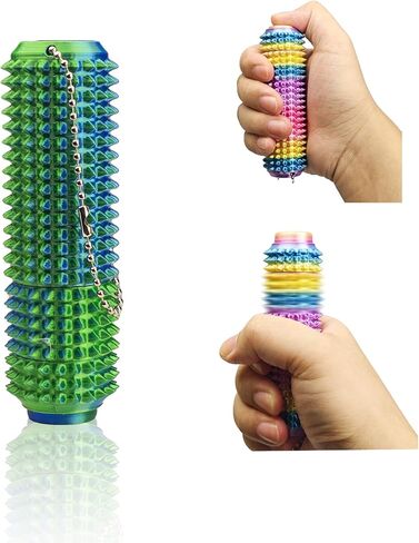 Button Click, Spinners, Pain Stim Fidget Toy, 3-in-1 Design of Little Ouchies Fidget, Mini Fidget Toy for Adults, Spiky Grippie Stim Keychain for Anxiety Relief in Saudi Arabia