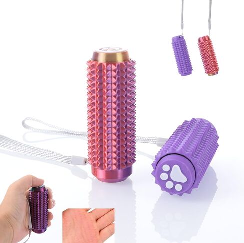 2PCS Pain Stim Fidget - Little Ouchies Fidget Toys Adults,Spiky Sensory Toys with Cute Shapes, Keyboard Clicker Fidget,Anxiety Stress Relief Keychain(Purple/Red Gold Purple) in Kuwait