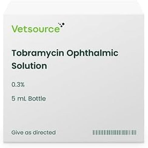Tobramycin Ophthalmic Solution for Dogs, Cats, and Horses, 0.3%, 5 mL Bottle in Saudi Arabia