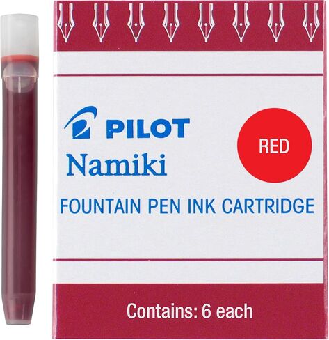 Pilot Namiki IC50 Fountain PEN حبر خراطيش ، حمراء ، 6 عبوات (69002) in Saudi Arabia
