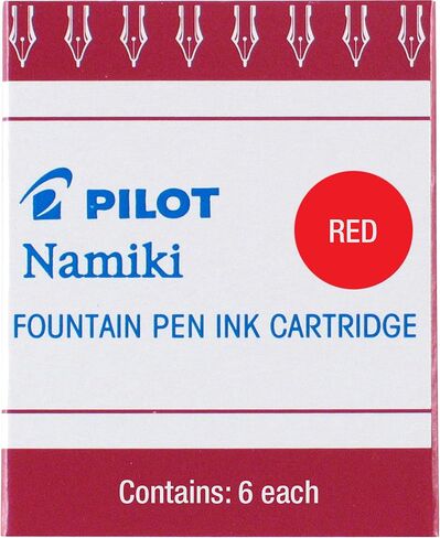 Pilot Namiki IC50 Fountain PEN حبر خراطيش ، حمراء ، 6 عبوات (69002) in Saudi Arabia
