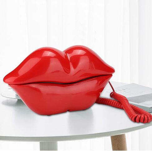 Telephone, Desk Telephone, Landline Telephone, Beautiful Lip Shape for Birthday Gift, for Office, for Display, for Friends, (Gold Plated) in Saudi Arabia