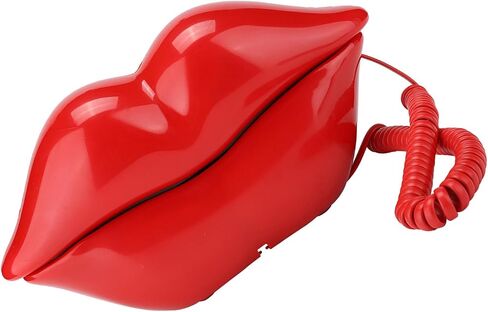 Telephone, Desk Telephone, Landline Telephone, Beautiful Lip Shape for Birthday Gift, for Office, for Display, for Friends, (Gold Plated) in Saudi Arabia
