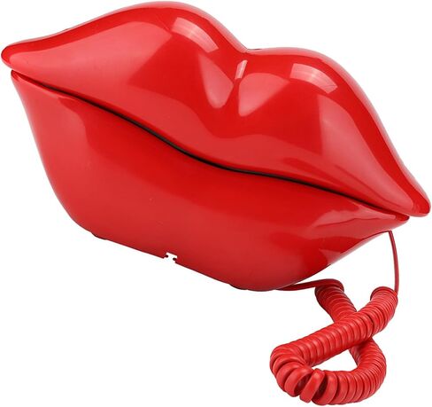 Telephone, Desk Telephone, Landline Telephone, Beautiful Lip Shape for Birthday Gift, for Office, for Display, for Friends, (Gold Plated) in Saudi Arabia