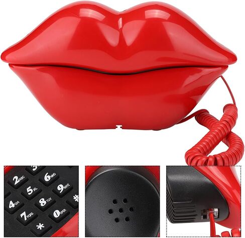 Telephone, Desk Telephone, Landline Telephone, Beautiful Lip Shape for Birthday Gift, for Office, for Display, for Friends, (Gold Plated) in Saudi Arabia