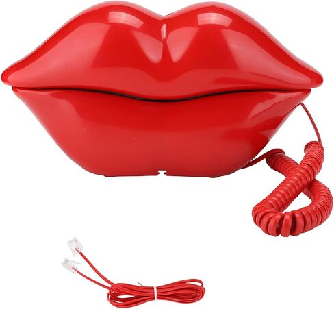 Telephone, Desk Telephone, Landline Telephone, Beautiful Lip Shape for Birthday Gift, for Office, for Display, for Friends, (Gold Plated) in Saudi Arabia