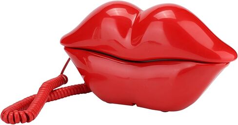 Telephone, Desk Telephone, Landline Telephone, Beautiful Lip Shape for Birthday Gift, for Office, for Display, for Friends, (Gold Plated) in Saudi Arabia