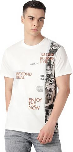 GUESS Men's Short Sleeve Crew Neck Movie Effect Tee in Saudi Arabia