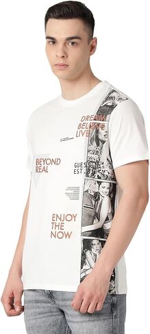 GUESS Men's Short Sleeve Crew Neck Movie Effect Tee in Saudi Arabia