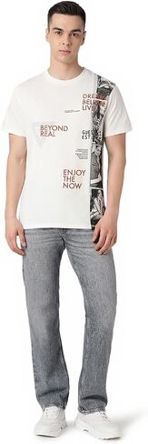 GUESS Men's Short Sleeve Crew Neck Movie Effect Tee in Saudi Arabia
