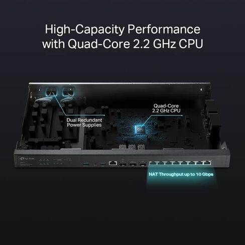 TP-Link ER707-M2 | Omada Multi-Gigabit VPN Router | Dual 2.5Gig WAN Ports | High Network Capacity | SPI Firewall | Omada SDN Integrated | Load Balance | Lightning Protection in Saudi Arabia