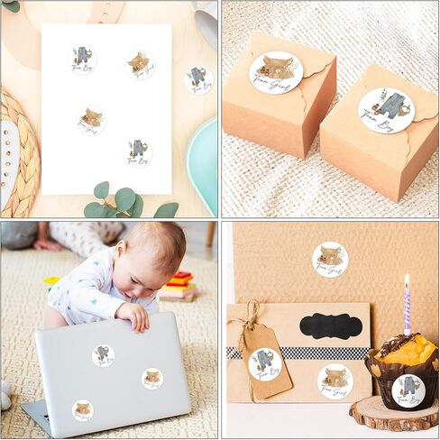 100Pcs Gender Reveal Paper Sticker Baby Clothes Decal Team Boy or Girl Self-Adhesive Sticker for Baby Shower Card Party Supplies, 2 in in Saudi Arabia