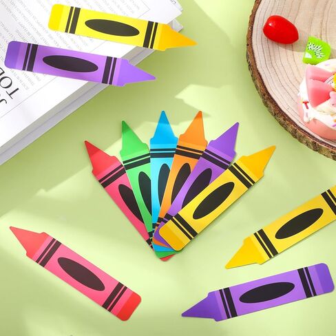 Eersida 48 Pcs Crayons Theme Bookmarks for Classroom Supplies, Bookmarks for Kids, Back to School Gift, 6 Colors in Saudi Arabia