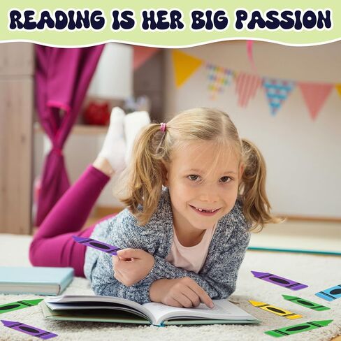 Eersida 48 Pcs Crayons Theme Bookmarks for Classroom Supplies, Bookmarks for Kids, Back to School Gift, 6 Colors in Saudi Arabia