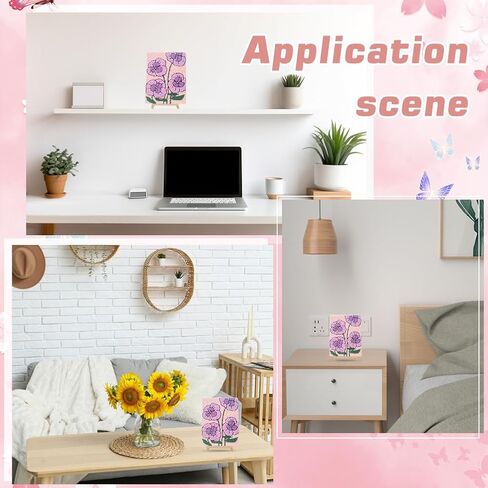 GORGECRAFT Pom Pom Craft Kit Colorful Floral Drawing Board Pom Pom Art Set with Wood Easels Photo Frame Small Flower Painting Fluffy Balls Pompom Art Kit for Home Painting Art Supplies DIY Crafts in Saudi Arabia