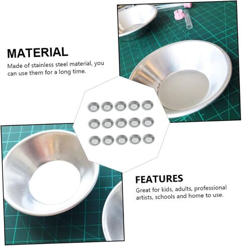 Gadpiparty Stainless Steel Mixing Palette for Artists 15-Piece Watercolor Paint Tray Set Corrosion Resistant for Painting and Mixing Pigments for Hobbyists and Professionals in Saudi Arabia