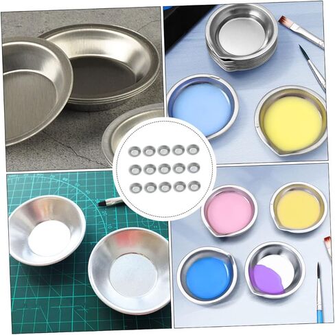 Gadpiparty Stainless Steel Mixing Palette for Artists 15-Piece Watercolor Paint Tray Set Corrosion Resistant for Painting and Mixing Pigments for Hobbyists and Professionals in Saudi Arabia