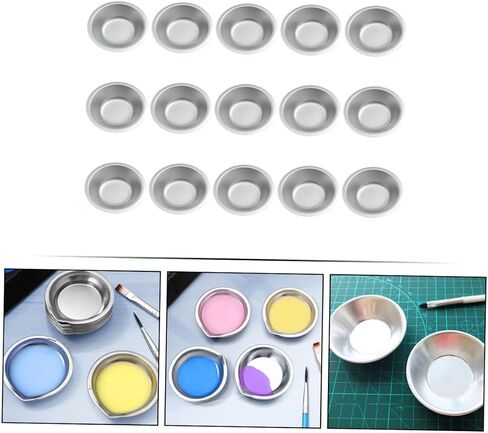 Gadpiparty Stainless Steel Mixing Palette for Artists 15-Piece Watercolor Paint Tray Set Corrosion Resistant for Painting and Mixing Pigments for Hobbyists and Professionals in Saudi Arabia