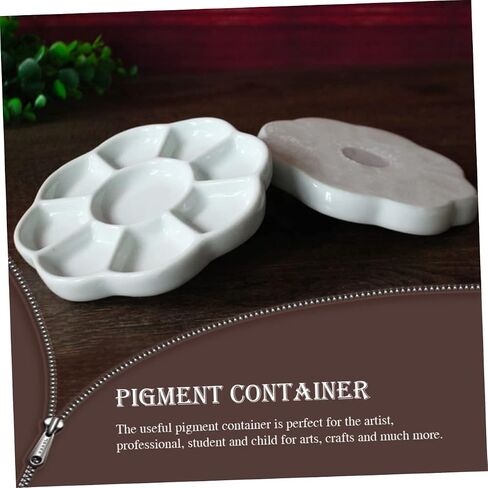 jojofuny Ceramic Color Mixing Plate Compartment Pigment Tray for Watercolor Ink and Calligraphy Supplies Lightweight and Portable Art Dish for Artists Students and DIY in Saudi Arabia