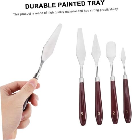 Uonlytech 1SET OVAL PAPMMENT PLATE RAIDES BASMAND مع كاشطات لخلط وتنظيف أداة فنية خفيفة ودائمة in Saudi Arabia