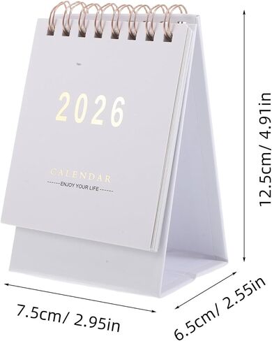 Nuobesty Mini Desk Calendar 2026 Monthly Planner Portable Standing Flip Small Table Talendar for Home Office Decor in Saudi Arabia