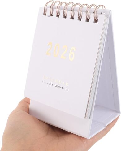 Nuobesty Mini Desk Calendar 2026 Monthly Planner Portable Standing Flip Small Table Talendar for Home Office Decor in Saudi Arabia