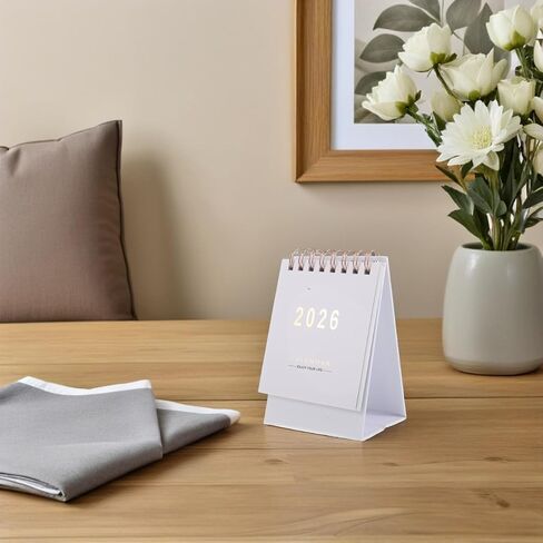 Nuobesty Mini Desk Calendar 2026 Monthly Planner Portable Standing Flip Small Table Talendar for Home Office Decor in Saudi Arabia