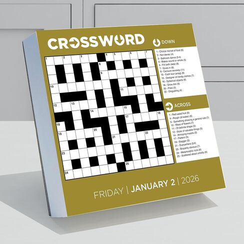 TF Publishing 2026 Daily Word Puzzle Dailder Desktop Calendar - منظمة المنزل والمكتب - تقويم مكتب صغير 2026 مع صفحات تمزق كاملة اللون وورق من الورق المقوى الحامل - 5.25 بوصة × 5.25 بوصة in Kuwait