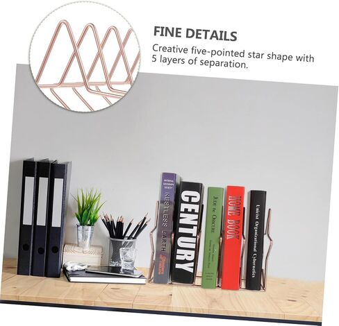 Gatuida Shaped Book Rack Rose Gold Desk Organizer Modern Iron Art Display Easel for Home Office Stylish Bookend and Magazine Holder in Saudi Arabia