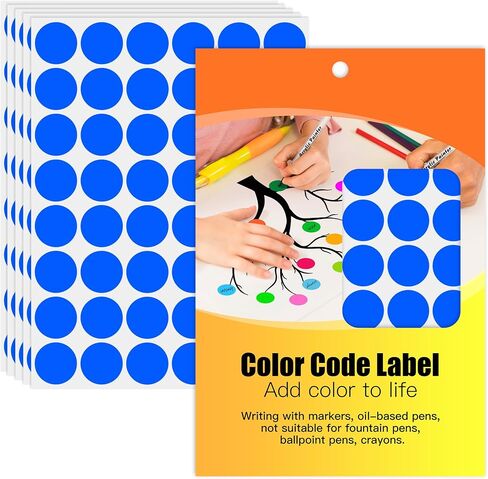 1 Inch Colored Dot Stickers Round Labels (720 Dots, 15 Sheets) - Round Color Coding Labels Circle Stickers for Organizing, Inventory, File Folders (Black) in Saudi Arabia