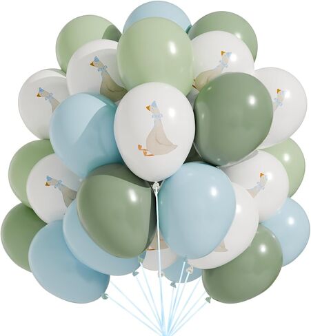 60 PCS Bow Goose Palloons مجموعة ، باستيل الباستيل الباستيل اللاتكس ، واحد سخيفة زخارف حفلة عيد ميلاد ديكور الطفل (الوردي) in Kuwait