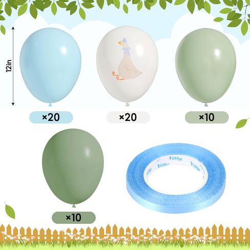 60 PCS Bow Goose Palloons مجموعة ، باستيل الباستيل الباستيل اللاتكس ، واحد سخيفة زخارف حفلة عيد ميلاد ديكور الطفل (الوردي) in Kuwait