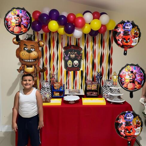 Gerrit 5pc حفلة عيد ميلاد البالونات Foil لمدة خمس ليال في Freddy's Party تزيين الإمدادات لمدة خمس ليال في فريدي in Saudi Arabia
