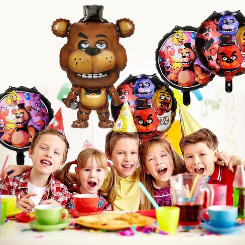 Gerrit 5pc حفلة عيد ميلاد البالونات Foil لمدة خمس ليال في Freddy's Party تزيين الإمدادات لمدة خمس ليال في فريدي in Saudi Arabia